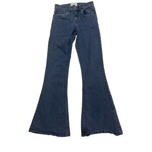 Madcap Women’s Rock Flare Bell bottoms Dark Wash 100% Cotton Denim Jeans Sz 28R